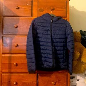Hollister puffer jacket size xs color dark blue or blue royal